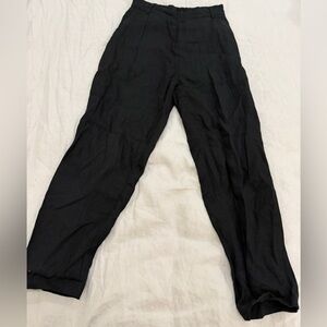 Women’s linen straight leg trousers